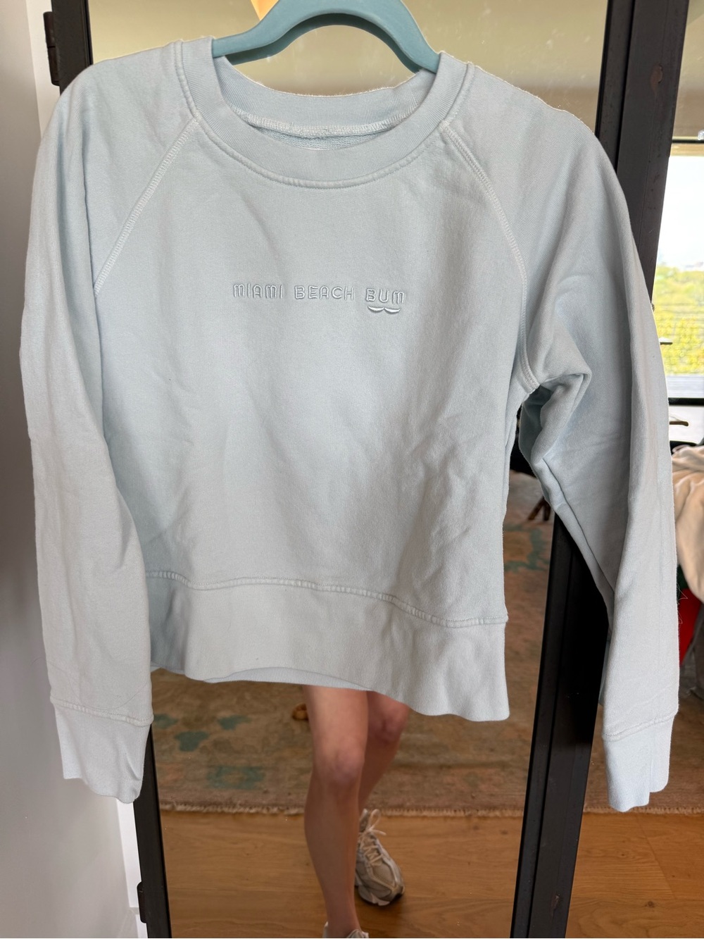 Miami Beach Bum Light Blue Crewneck Sweatshirt